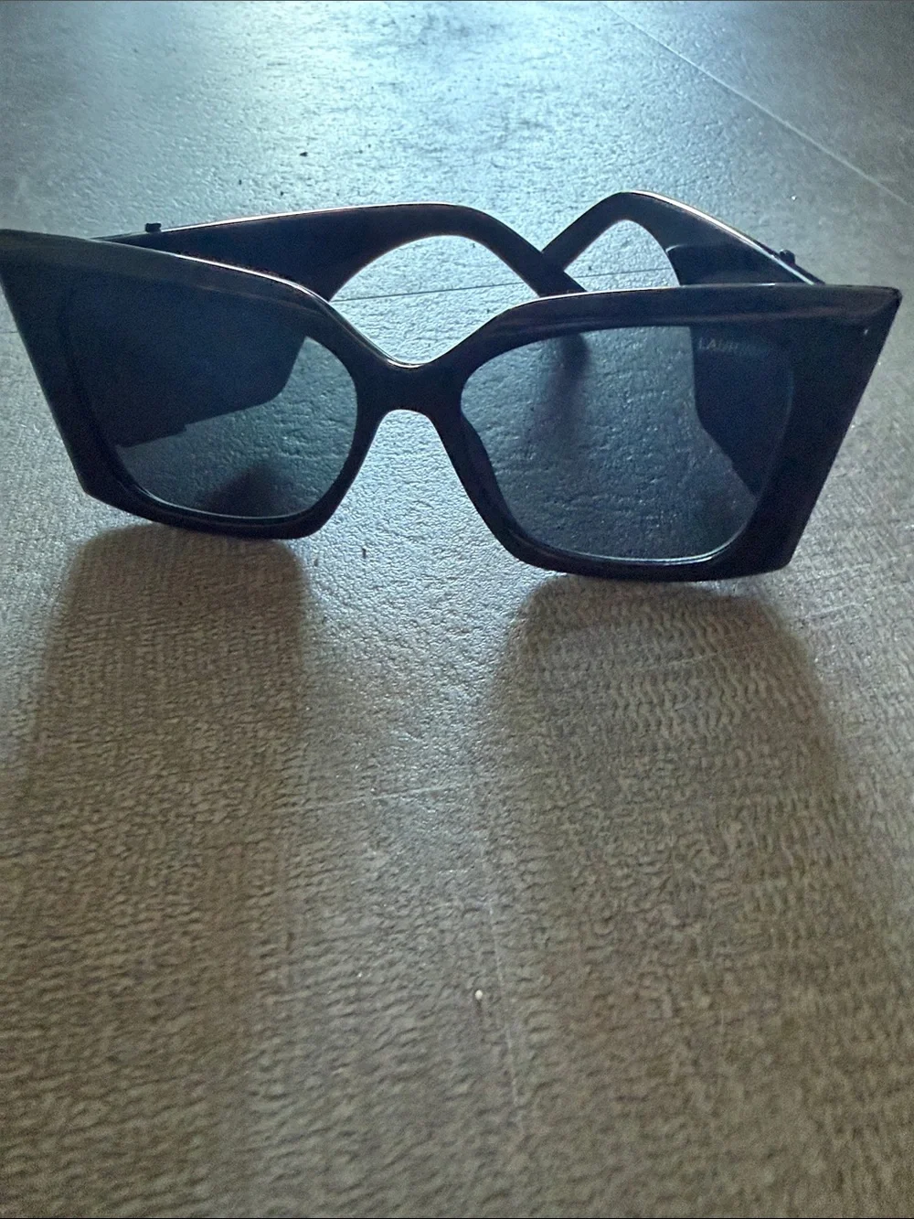 Yves Saint Laurent Women's Black Angular Cat-Eye Sunglasses